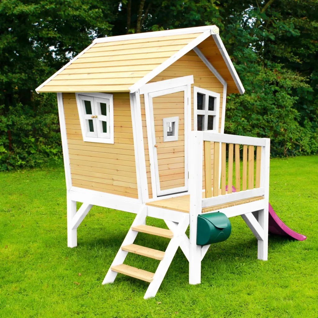 Robin Spielhaus Braun/Weiß - Lila Rutsche
