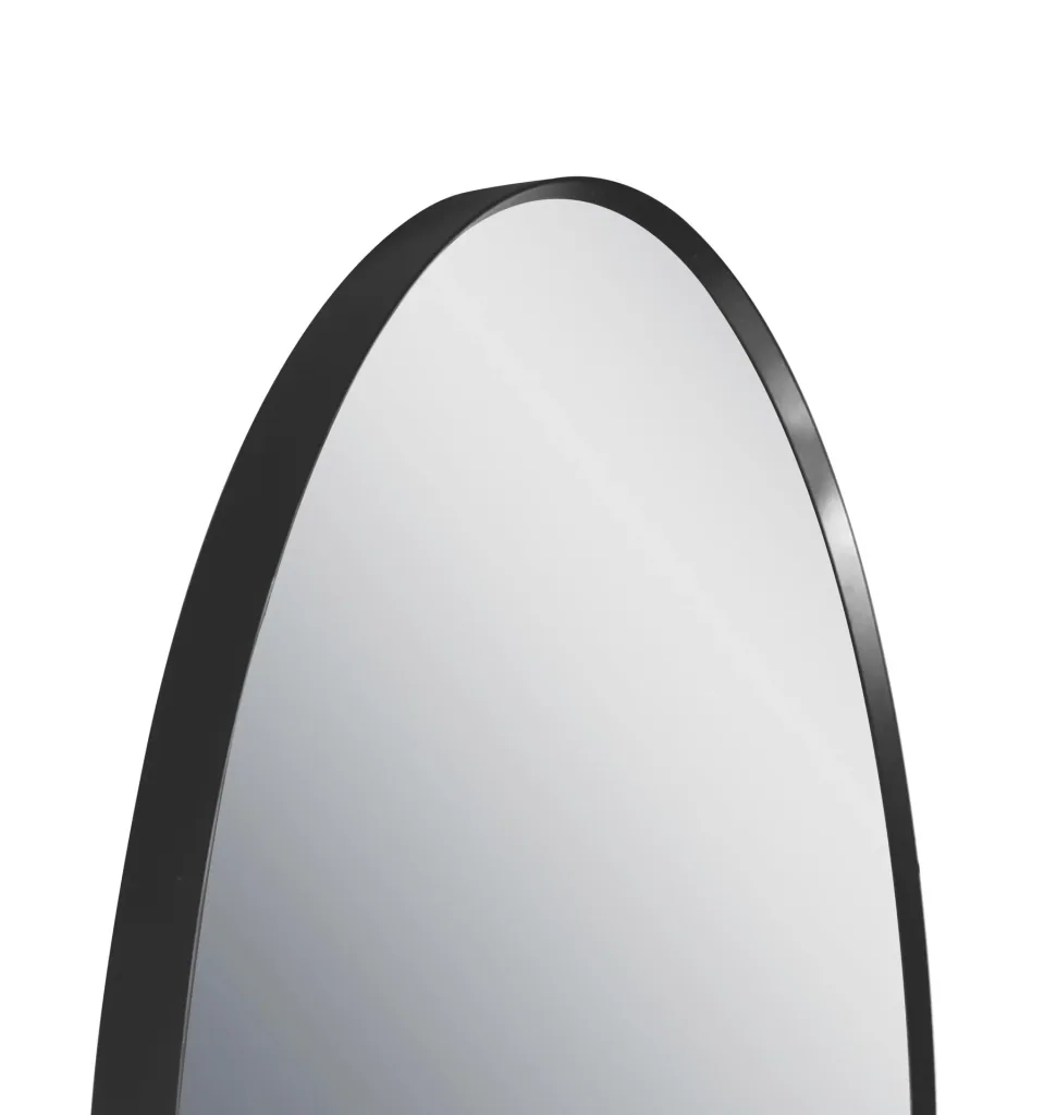 Runder Spiegel "Black Circle" - Spiegel schwarz mit Ø 60 cm - Hochwertiger robuster Aluminiumrahmen in mattschwarz