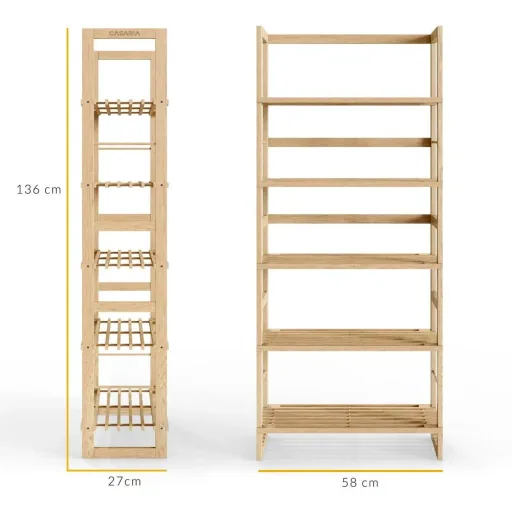 Stehschrank - Holz -135,5 x 58 x 27 cm