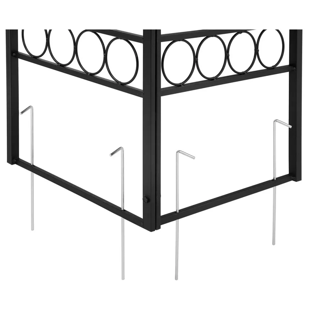 Pavillon/Gartenpavillon XXL - 3 x 4 x 2,6m - Anthrazit/Grau