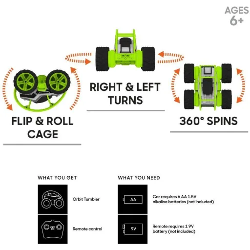 Sharper Image RC Orbit Controlled Car - All Terrain - Stunt / Flip Car - Grün