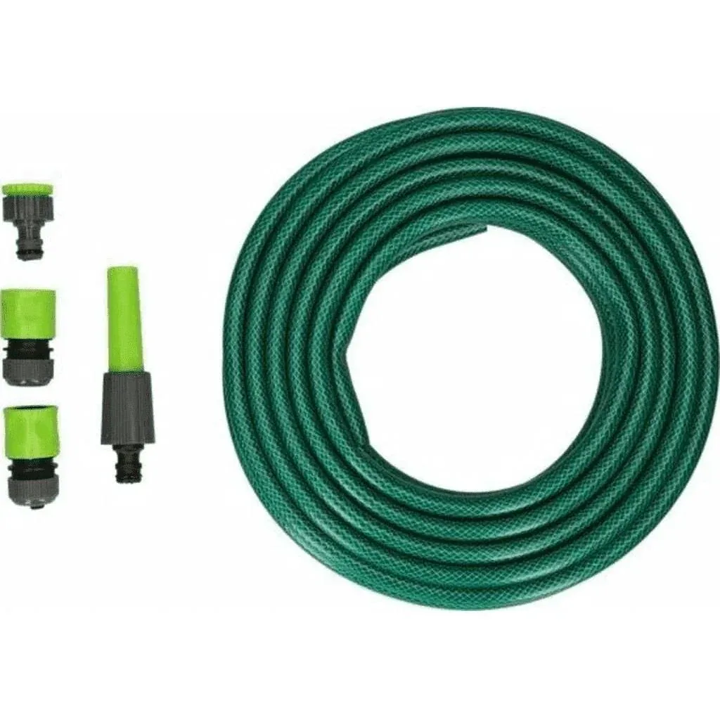 Tauchpumpe - 600W - 11.500l/h MIT 15 Meter Gartenschlauch inklusive Düse und Armaturen UND Wasserhahn 1".
