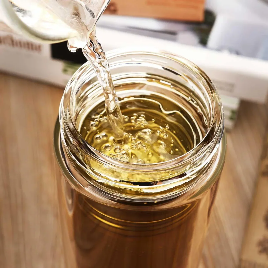 Teeflasche aus Glas, doppelwandig, 500 ml