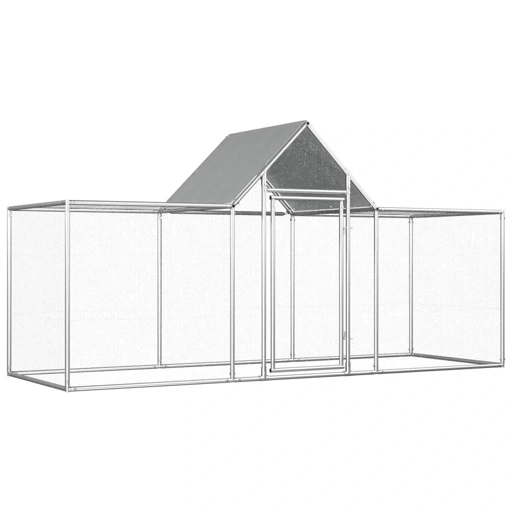 Hühnerstall 3x1x1,5 m Stahl verzinkt