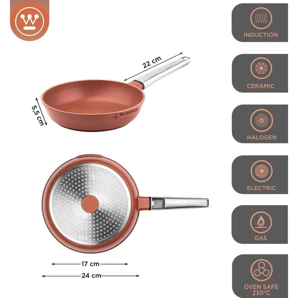 Performance Series Töpfe und Pfannen - Bratpfanne 24 cm + Wokpfanne 28 cm - Orange