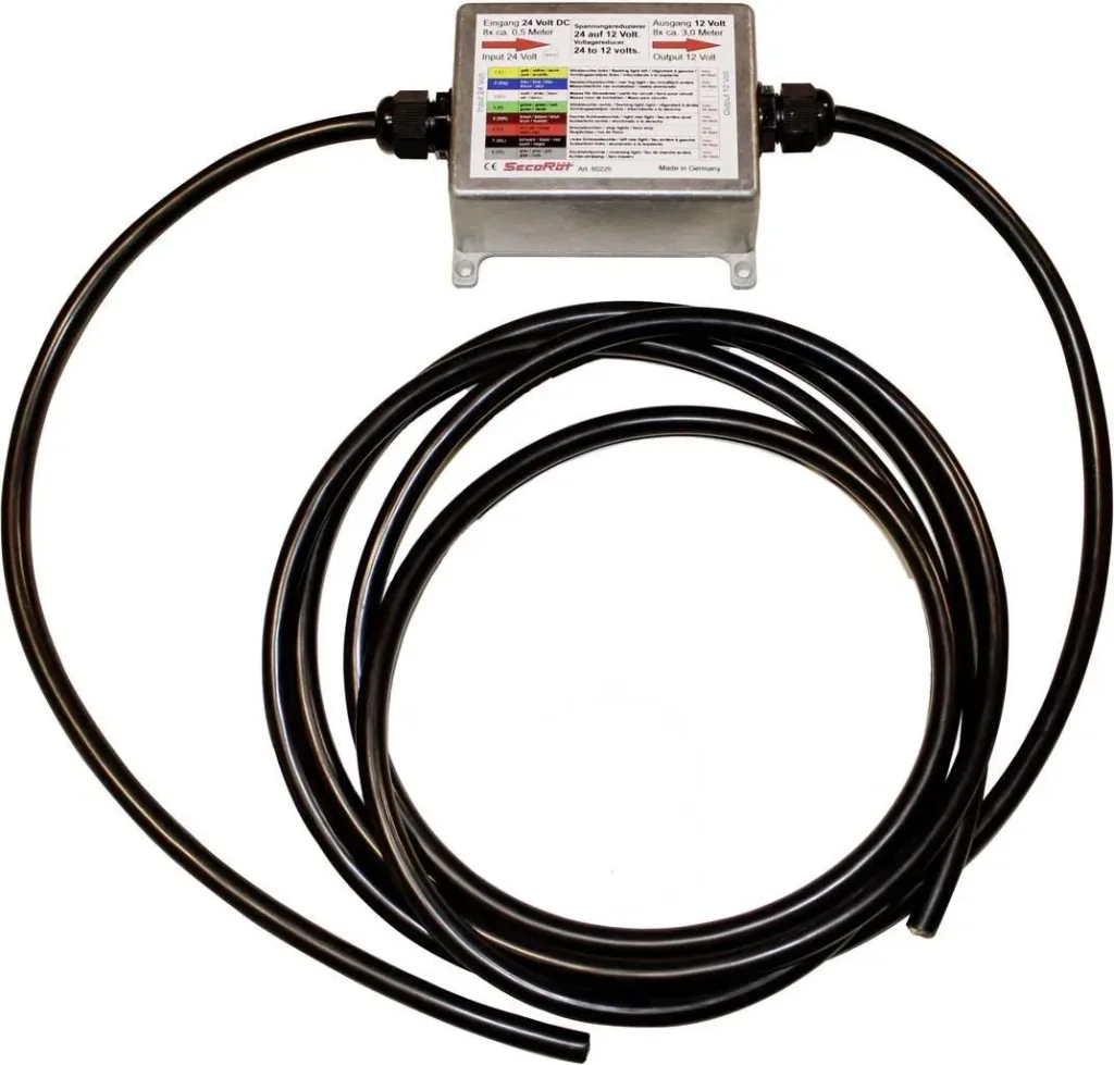 Spannungsreduzierer 24-12 Volt Festeinbau Alu Gehäuse