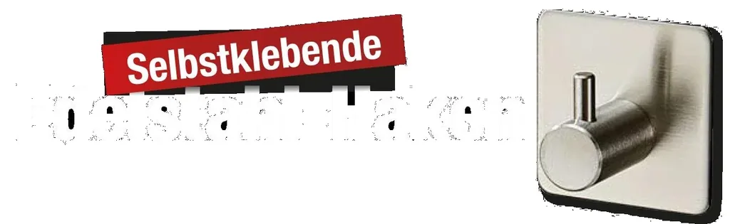 Edelstahl-Haken, selbstklebend, 5er Set
