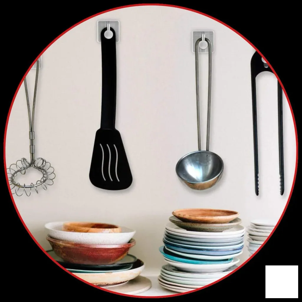 Edelstahl-Haken, selbstklebend, 5er Set