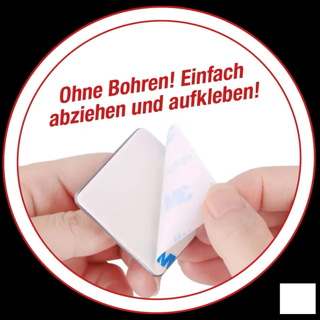 Edelstahl-Haken, selbstklebend, 5er Set