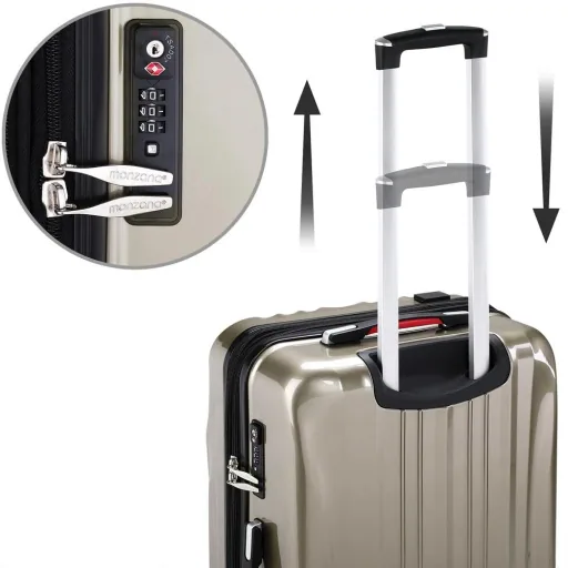 Hartschalenkoffer Ikarus Champagne L aus ABS 38l 55x35x20cm