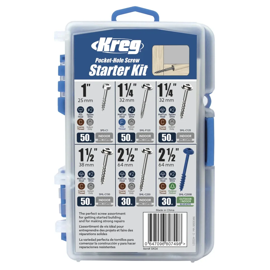 Schrauben-Starter-Set für Taschenbohrungen