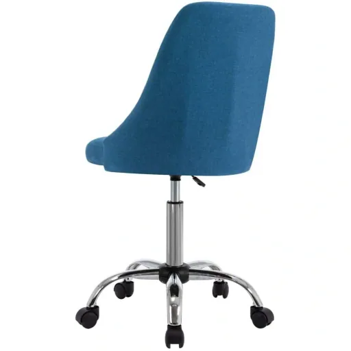 Esszimmerstühle 2 in blauem Stoff