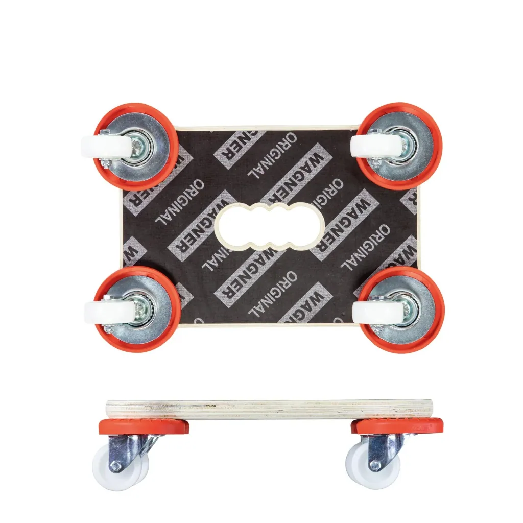 Transporthilfe MM 1355, 33 x 23 x 9 cm, harte Rollen Ø 50 mm, Gleitlager, Platte Maxigrip FSC®, Tragkraft 200 kg