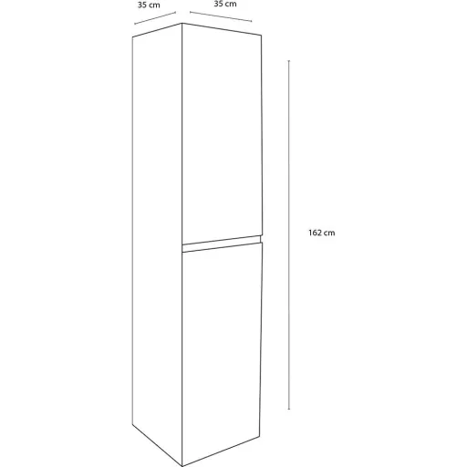 Concept Bade Hoher Schrank rechts schwartz fsc