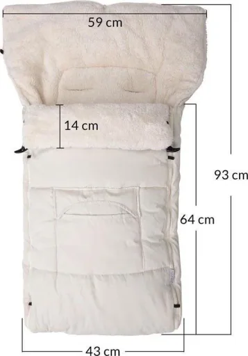 Babytrage Fußsack Beige | Teddy | Maxi-Cosi | mit Aufbewahrungstasche