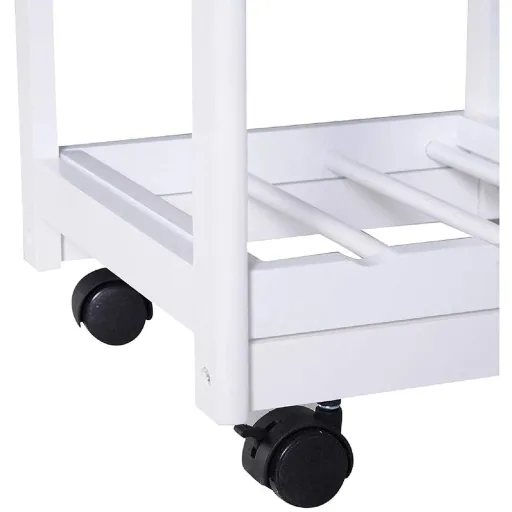 Küchenrollwagen mit Korb, Schublade, Weinablage