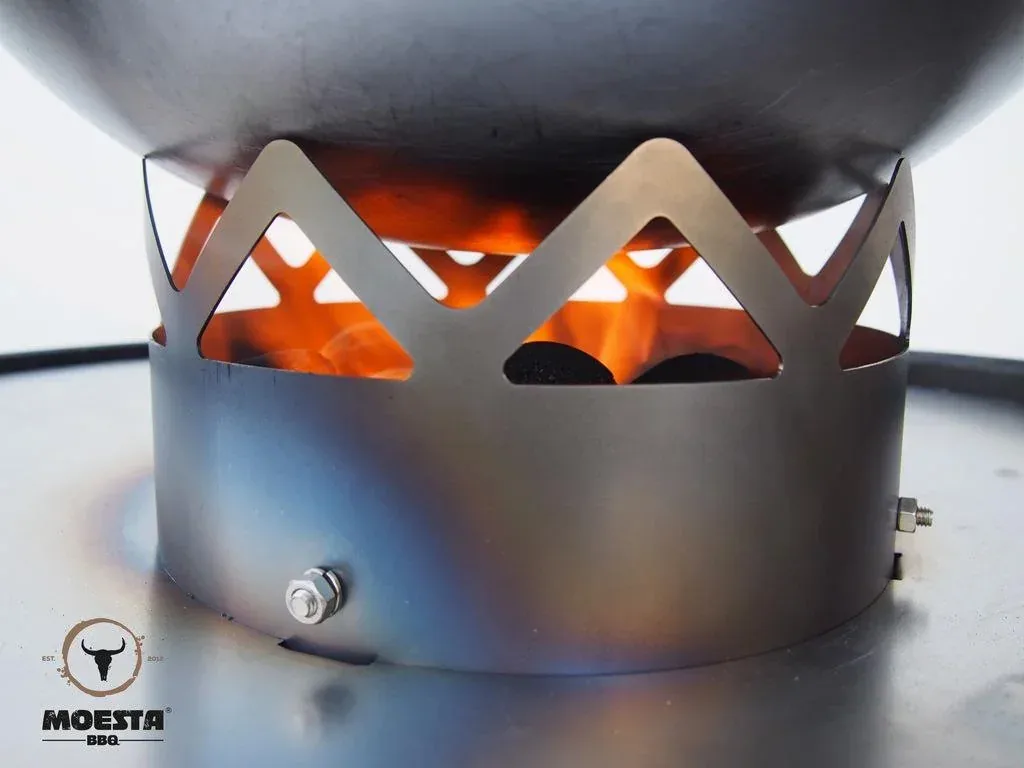 WOK N BBQ Komplettpaket - für Kugelgrill (47cm) inkl. Stahlwok, Ablagering und Woklöffel