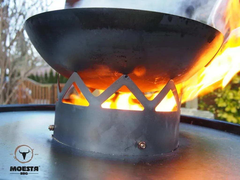 WOK N BBQ Komplettpaket - für Kugelgrill (47cm) inkl. Stahlwok, Ablagering und Woklöffel