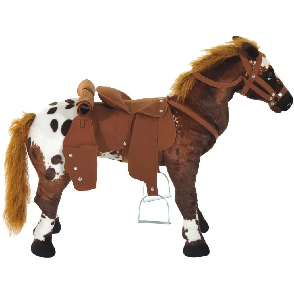 Kinder Reitpferd Plüsch Spielzeug braun