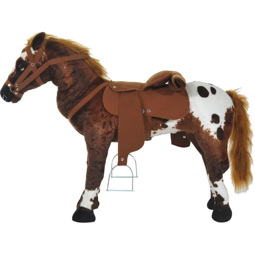 Kinder Reitpferd Plüsch Spielzeug braun