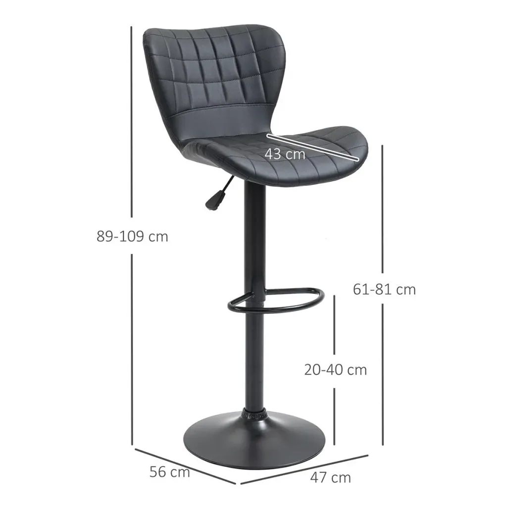 Barhocker 2er-Set Barstuhl Tresenhocker Bistrohocker Küchenhocker Drehstuhl mit Rückenlehne für Küche Esszimmer Kunstled