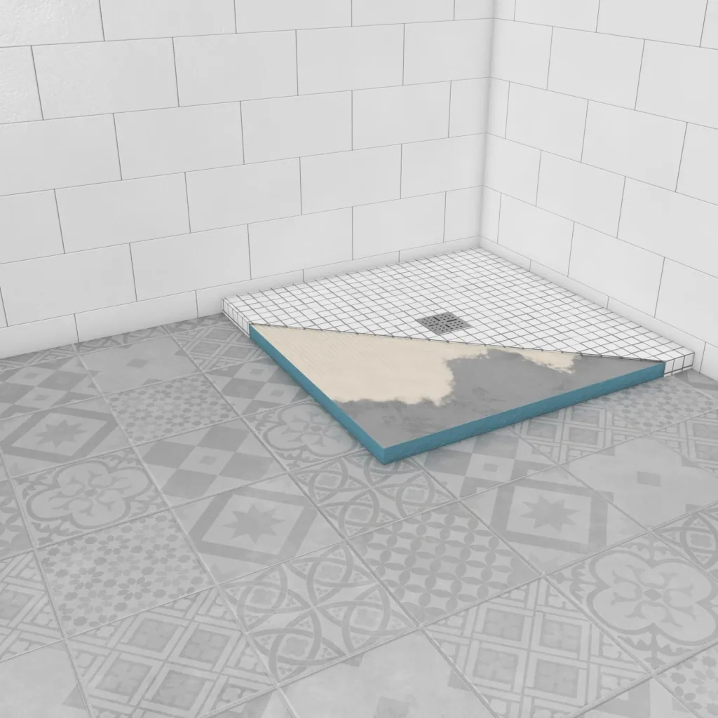 Duschelement 90x90x4 cm