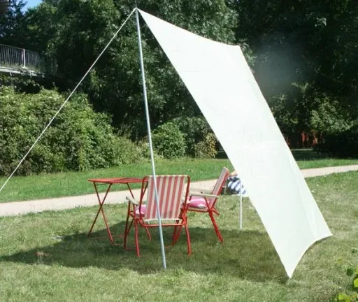Sonnensegel Set 3 für Camping und Garten, Viereckform 4 x 4 m