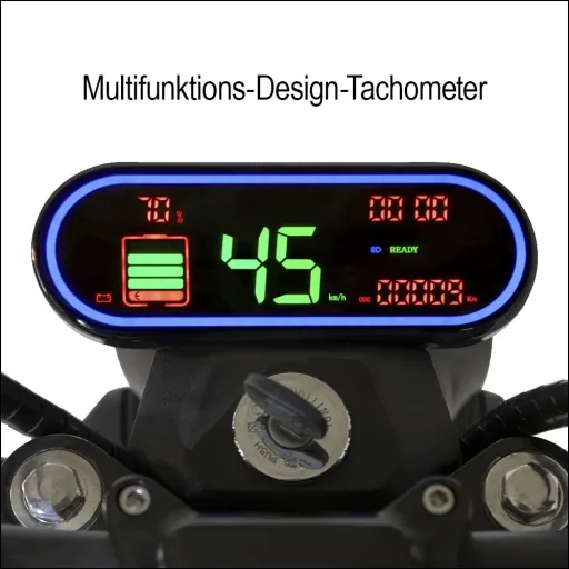 Design E-Roller "Max" 45 km/h schwarz