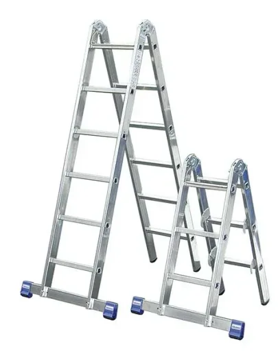 STABILO Gelenk-Kombileiter, 2 x 3 + 2 x 6, Sprossenleiter