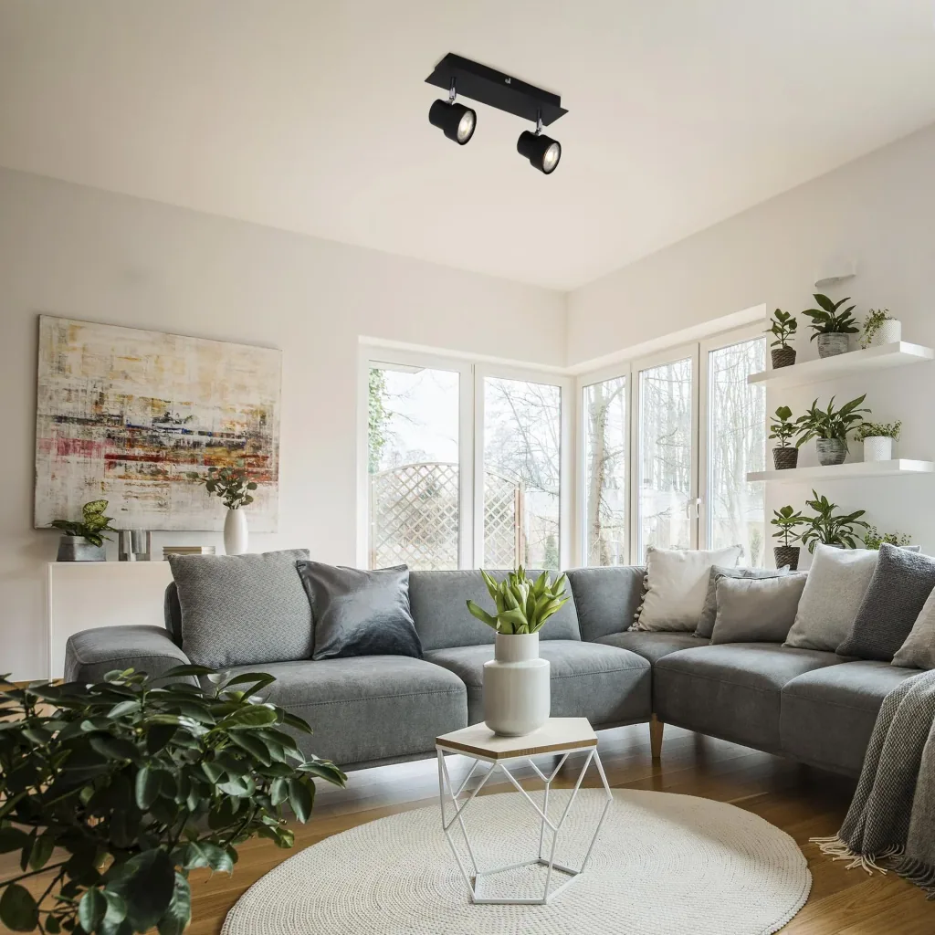 LED Deckenleuchte, 920 Lumen, 10 Watt, GU10, schwarz