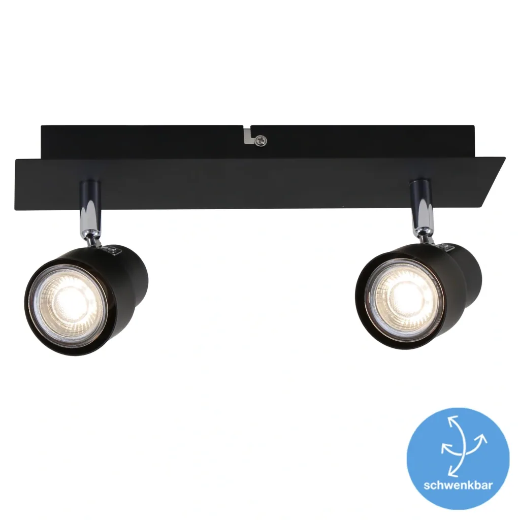 LED Deckenleuchte, 920 Lumen, 10 Watt, GU10, schwarz