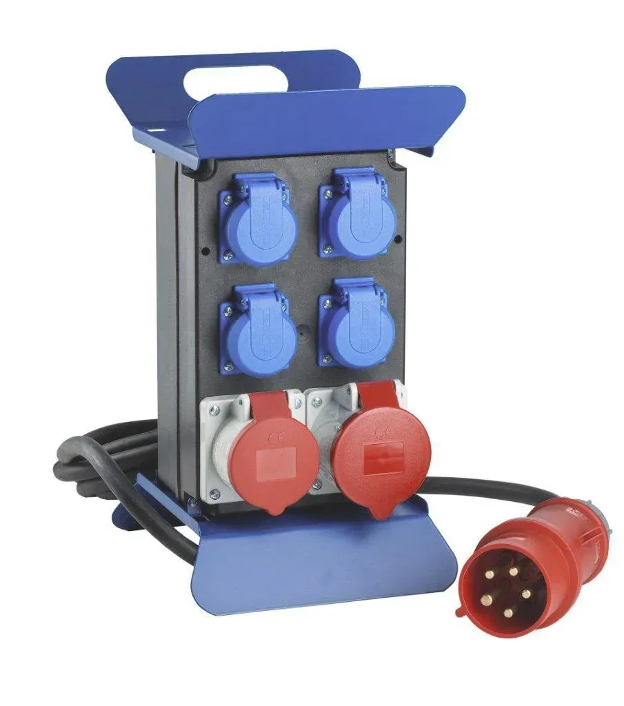 Stromverteiler "STECKY 2" - 32A, 4m Gummileitung mit CEE Stecker, max. 22kW