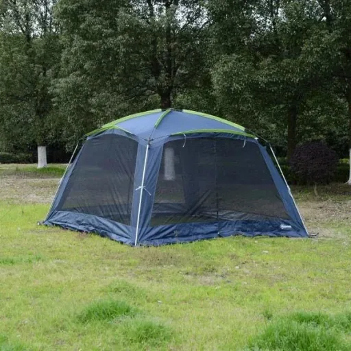 Campingzelt Kuppelzelt für 5-8 Personen Dunkelblau