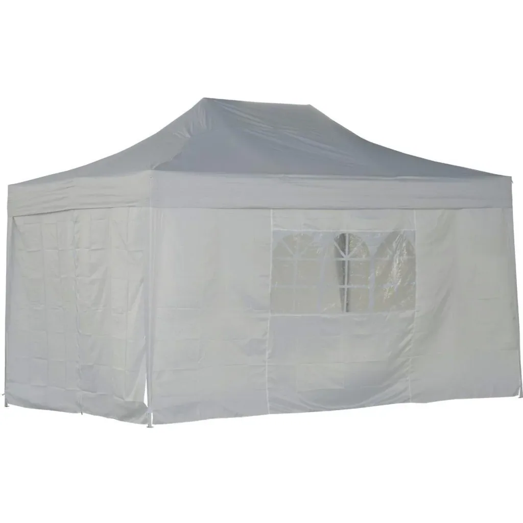 Faltpavillon inkl. 4 Seitenteilen weiß 3x4,5m Faltzelt Partyzelt