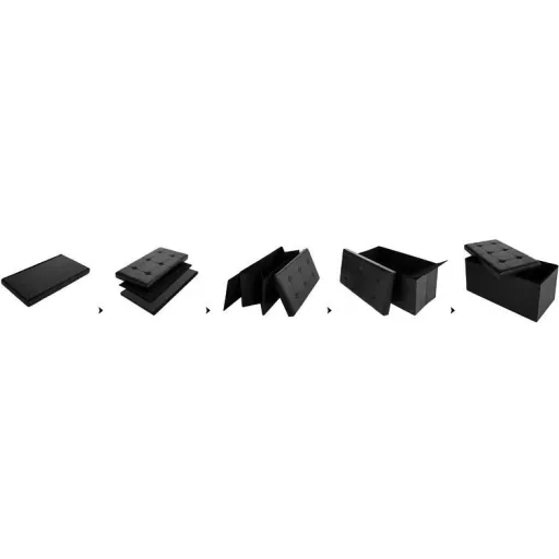 Sitzbank multifunktional schwarz 114 x 40 x 40cm