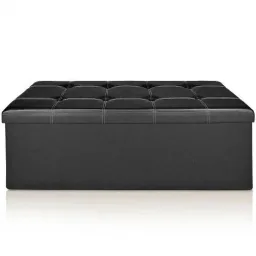 Sitzbank multifunktional schwarz 114 x 40 x 40cm