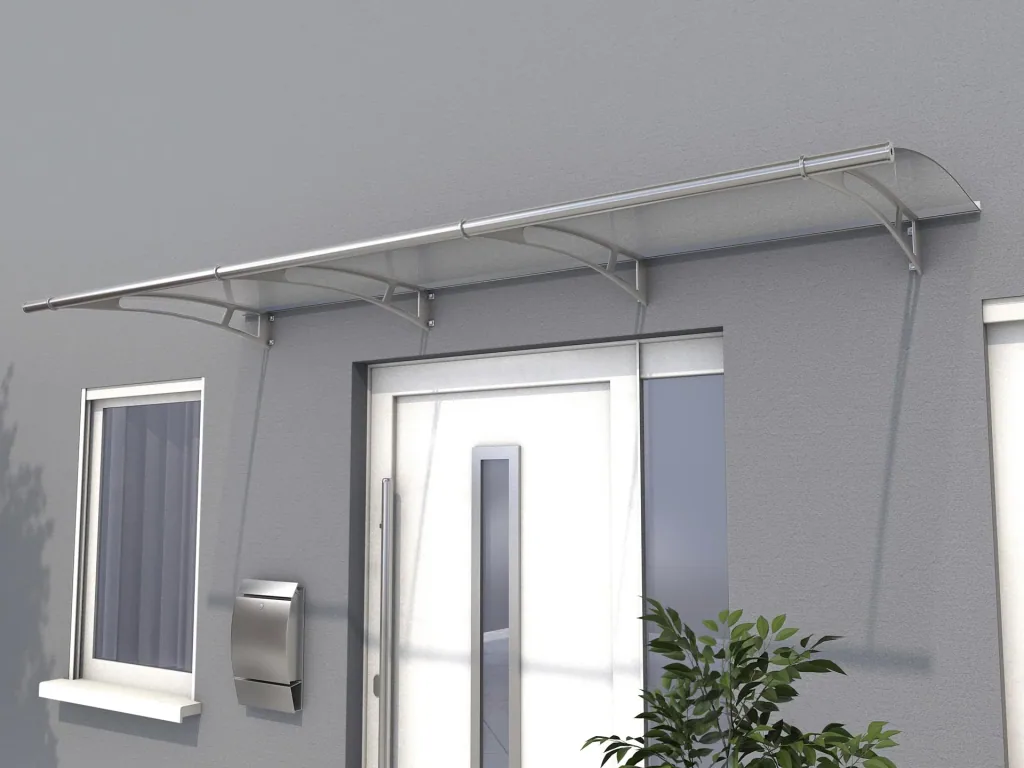 Pultvordach L 270, 270 x 95 x 17 cm, Edelstahl, 4mm klar