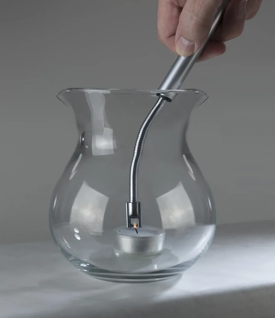 Lichtbogenfeuerzeug „Future Tech“, Stabfeuerzeug, Silberfarben