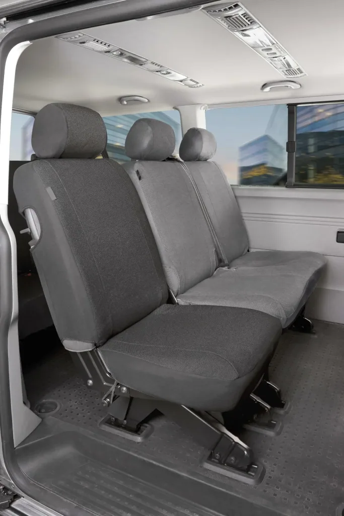 Passform Sitzbezüge VW T6 für Einzelsitz hinten aus Stoff ab Baujahr 07/2015 bis heute