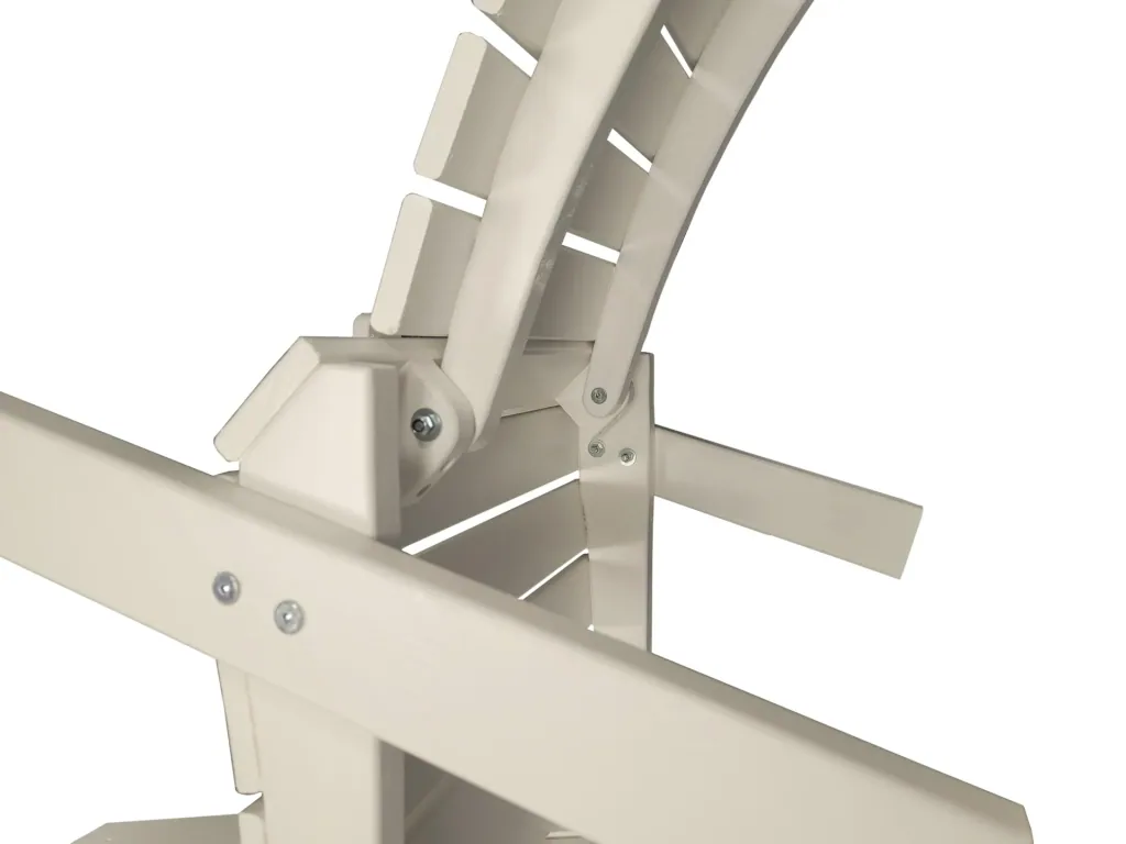 Deckchair mit Fußablage, weiß lackiert
