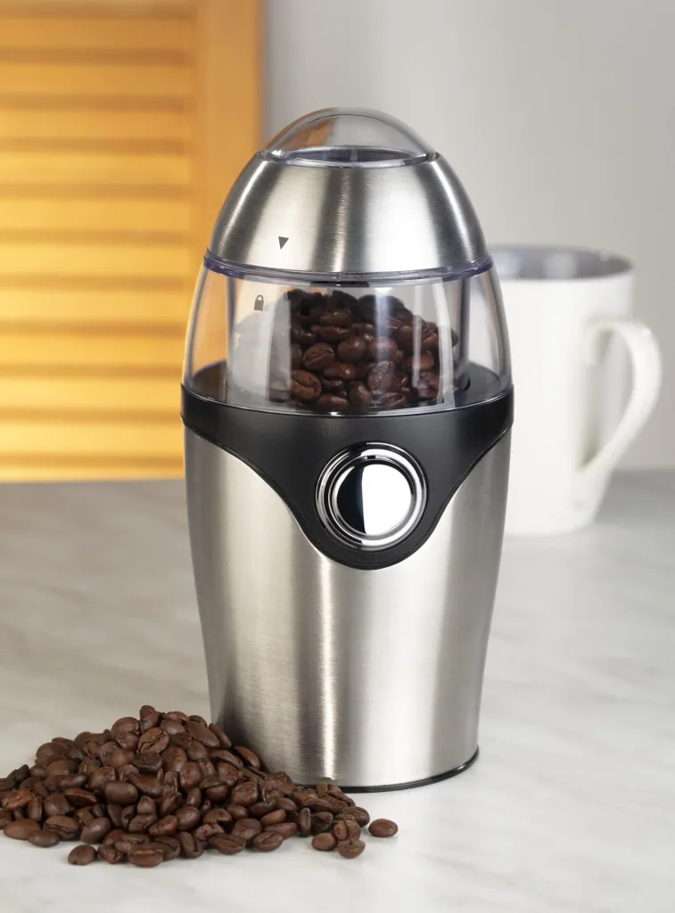 Elektro Kaffeemühle aus Edelstahl, 150 Watt