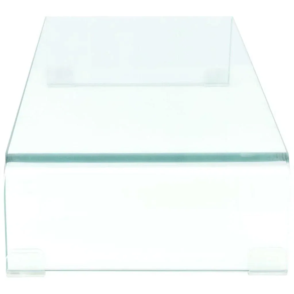 TV-Schrank/Monitorerhöhung transparent 80x30x13 cm Glas