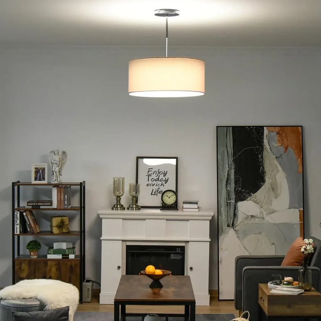 LED Deckenleuchte mit integriertem Dimmer Hellgrau+Silber+Weiß