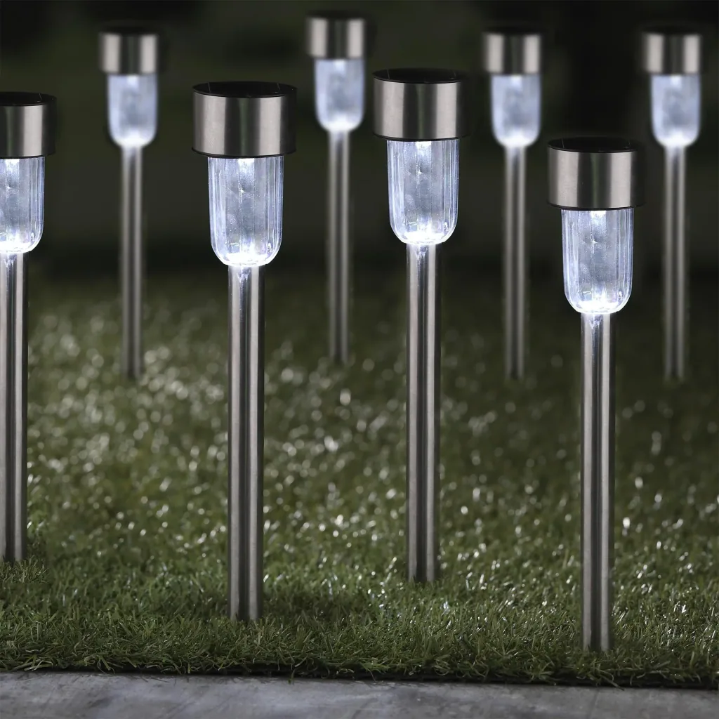 Solarlampe mit Erdspieß, 8er Set