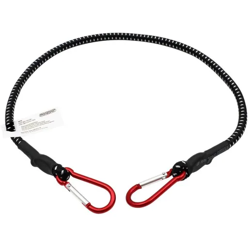 Gummiband mit Karabiner 100cm x 10 mm - Schwarz