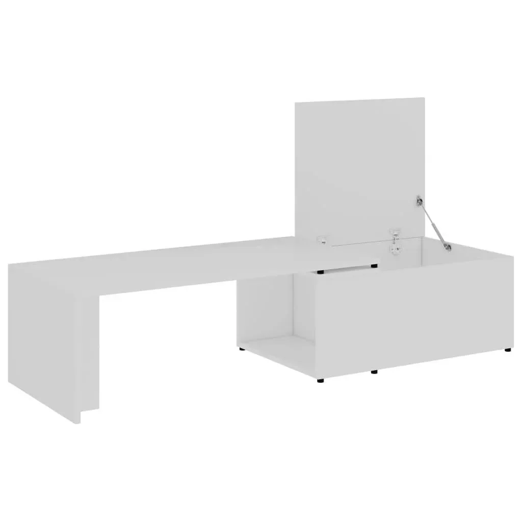 Couchtisch 150x50x35 cm Spanplatte weiß