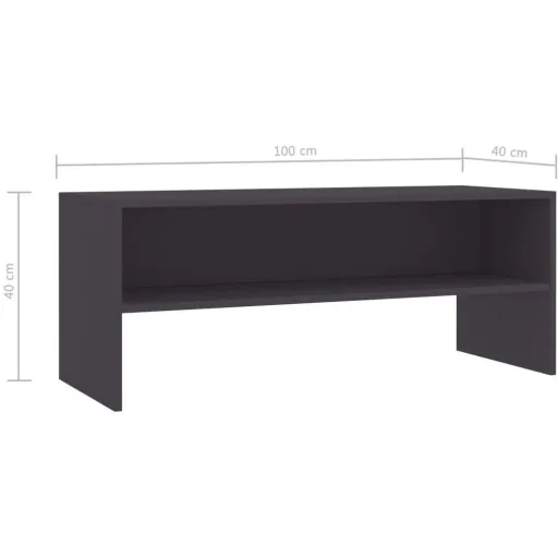 TV-Schrank 100x40x40 cm Spanplatte grau