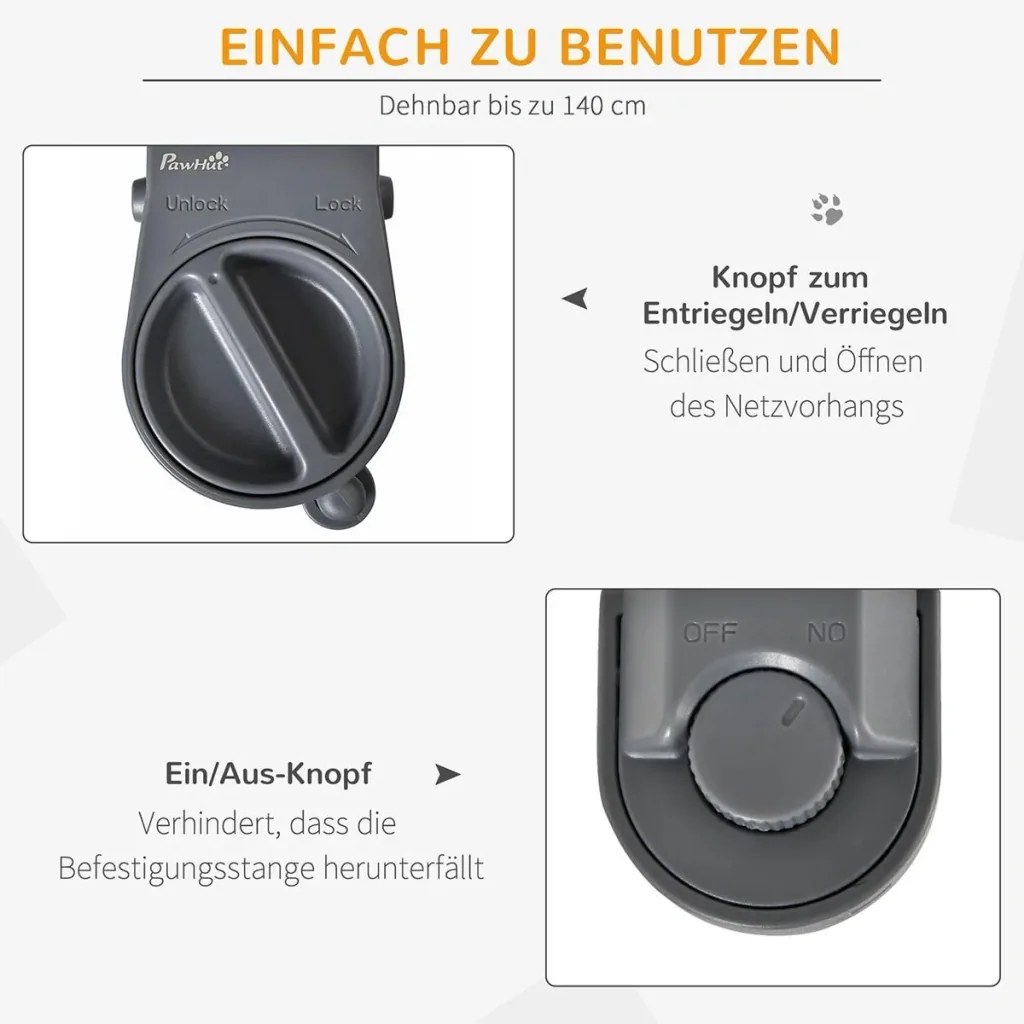 Treppenschutzgitter Ausziehbar 0-140 cm Hunde Türschutzgitter Roll Treppenschutz Türschutz Türschutzgitter ausziehbar Tr