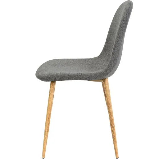 Design-Stuhl mit Stoffbezug dunkelgrau 4 Stück