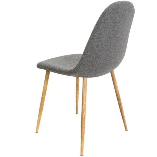 Design-Stuhl mit Stoffbezug dunkelgrau 4 Stück